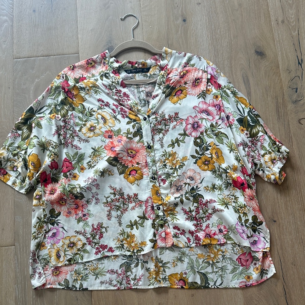 Zara Multicolor Floral Blouse
